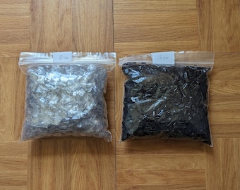 Recycled PET Plastic Flakes: Clear, Black, Blue Shredded Craft Supply
