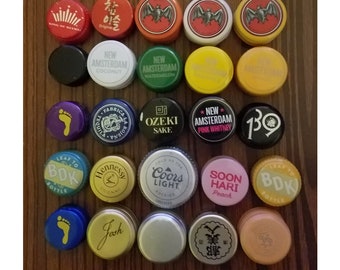 Lot of 25 Assorted Mix Collectable Beer Drink Wine Liquor Used Aluminum Bottle Caps