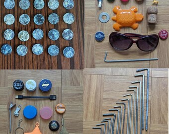 Beach Trash Steampunk Supply: Mixed Media Art Parts, Toys (15 Pieces)