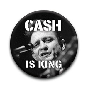 Pinback Button Badge Johnny Cash music band funs club 1-1/4 pins, Approx. 32mm 93779