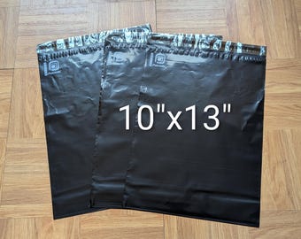 20 Poly Mailer Black Bags Size 10x13 Plastic Shipping Supply