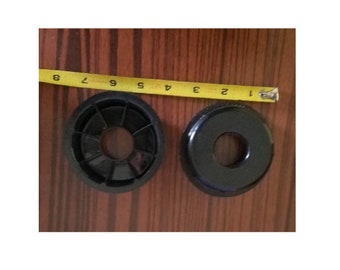 Lot of 4 Plastic Black HDPE #2 Recycle 3&quot; Core Plugs for Craft, Decoration, Project Molt