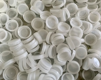 Clear White Plastic Bottle Caps: Craft & Art Supplies (60/120/240 Lot)