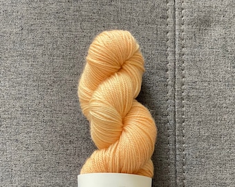 Sunrise Orange Fingering Weight Yarn, Merino Wool and Soft Nylon