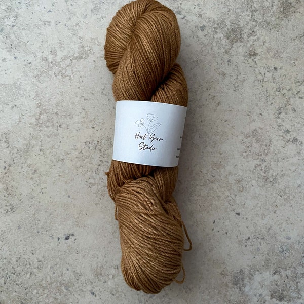 Double Double Brown Fingering Weight Yarn, Merino Wool and Soft Nylon