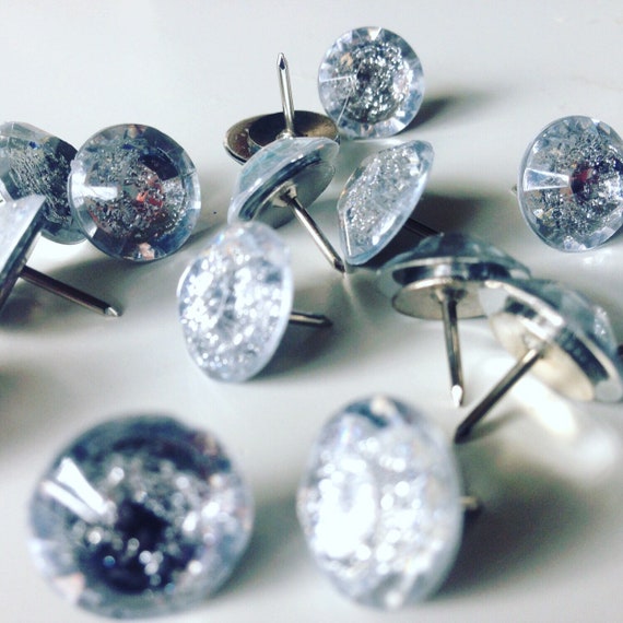 Rhinestone Push Pins Pin Thumb Tacks Bulletin Board Decor Etsy