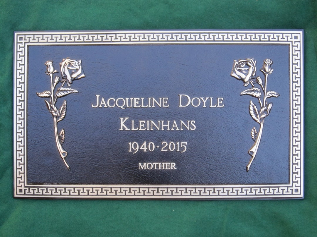 24x14 Greek Key No Vase Bronze Grave Marker Custom Made Etsy