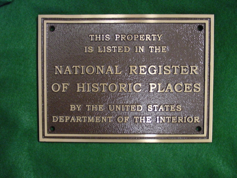 Cast Bronze National Register Standard Plaque 11 wide by Etsy