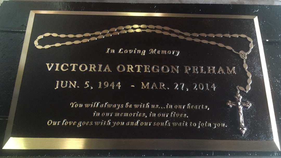 Bronze Grave Marker Creative Custom Bevel Edge Design 24x14 Etsy