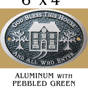 God Bless This House Plaque Cast Aluminum image 4