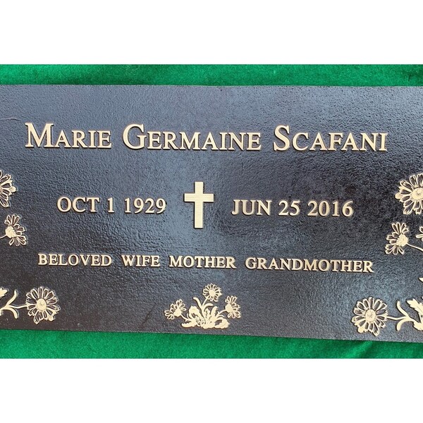 24x12 Bronze Grave Marker Etsy