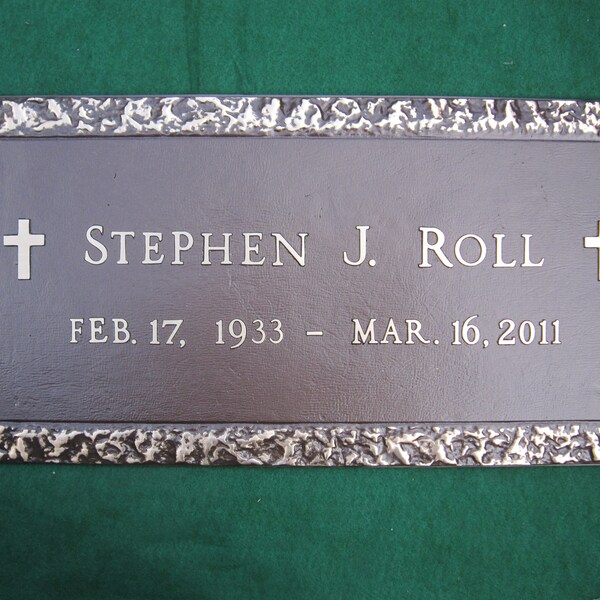 24x12 Bronze Grave Marker Etsy
