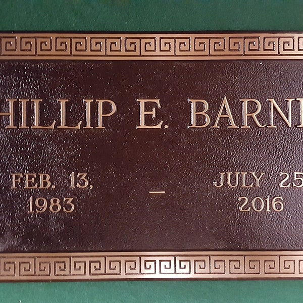 24x12 Bronze Grave Marker Etsy