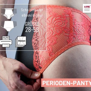 Period briefs/panty pattern | eBook period underwear pdf, menstrual briefs menstrual underwear size 28-58 (digital/German)