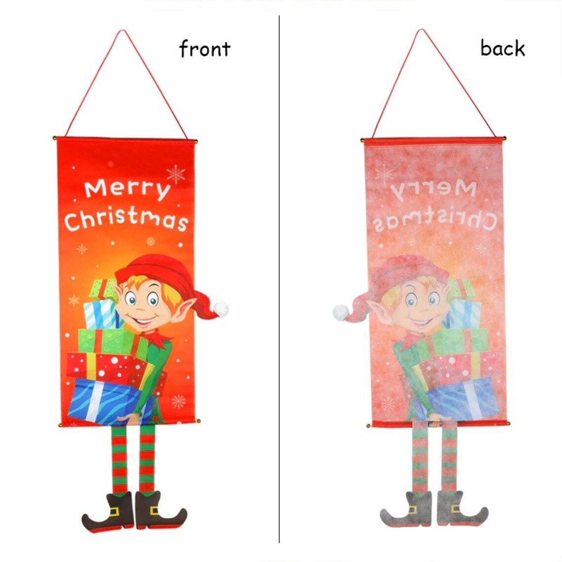 Merry Christmas Door Decoration Banner Hanging Ornament | Etsy