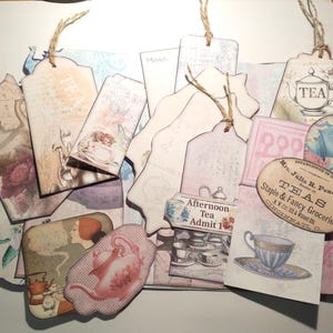 DIGITAL Junk Journal Folio  - Teapot- Vintage Teapots Tea Pocket Folio for adding to Junk Journal Downloadable Printable PDF