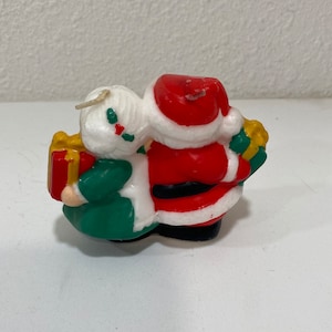 Vintage Santa and Mrs. Clause Candle