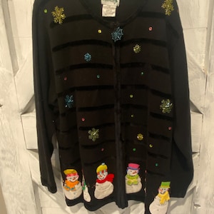 Vintage quacker favorite Christmas cardigan