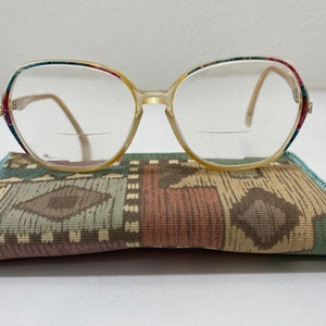 Vintage eye glasses, colorful frames