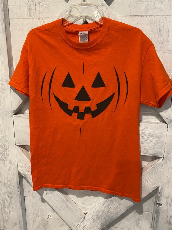 Vintage Halloween jack o lantern pumpkin tee