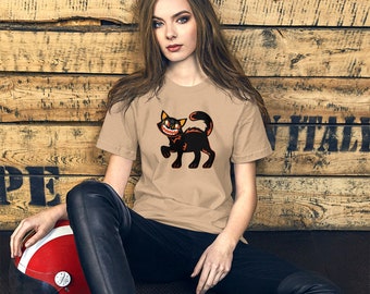 Vintage Black Cat Halloween Tee