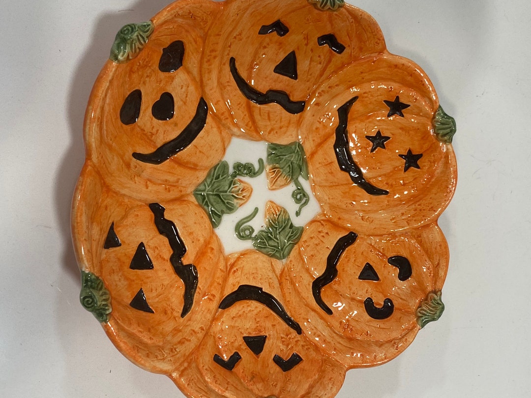 Halloween Serving Bowl Jack O Lantern Etsy
