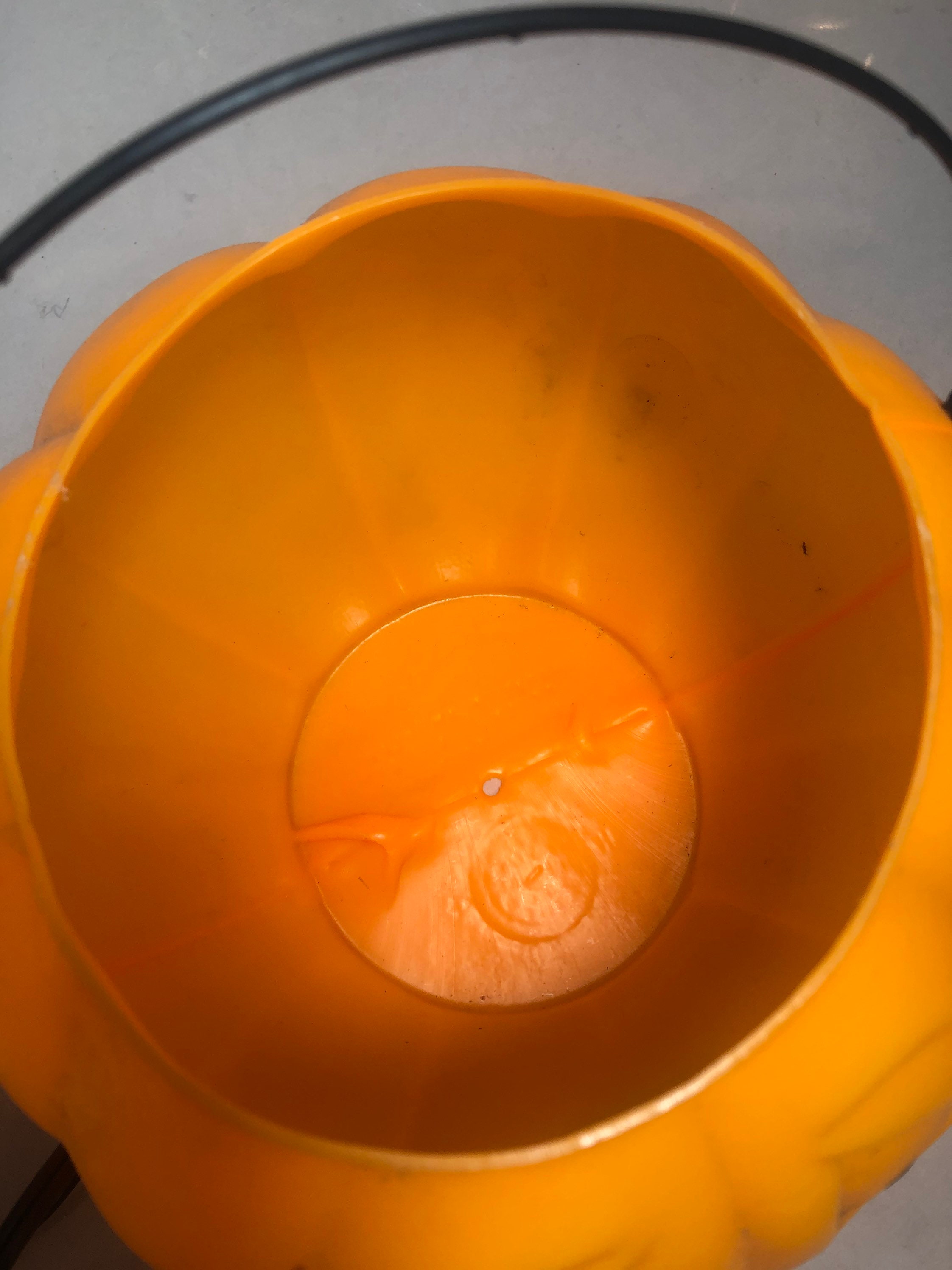 Vintage Halloween Pumpkin Trick or Treat Bucket Plastic Blow Mold Candy ...