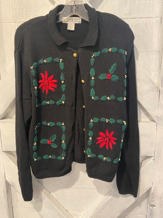 Vintage Christmas cardigan, size large