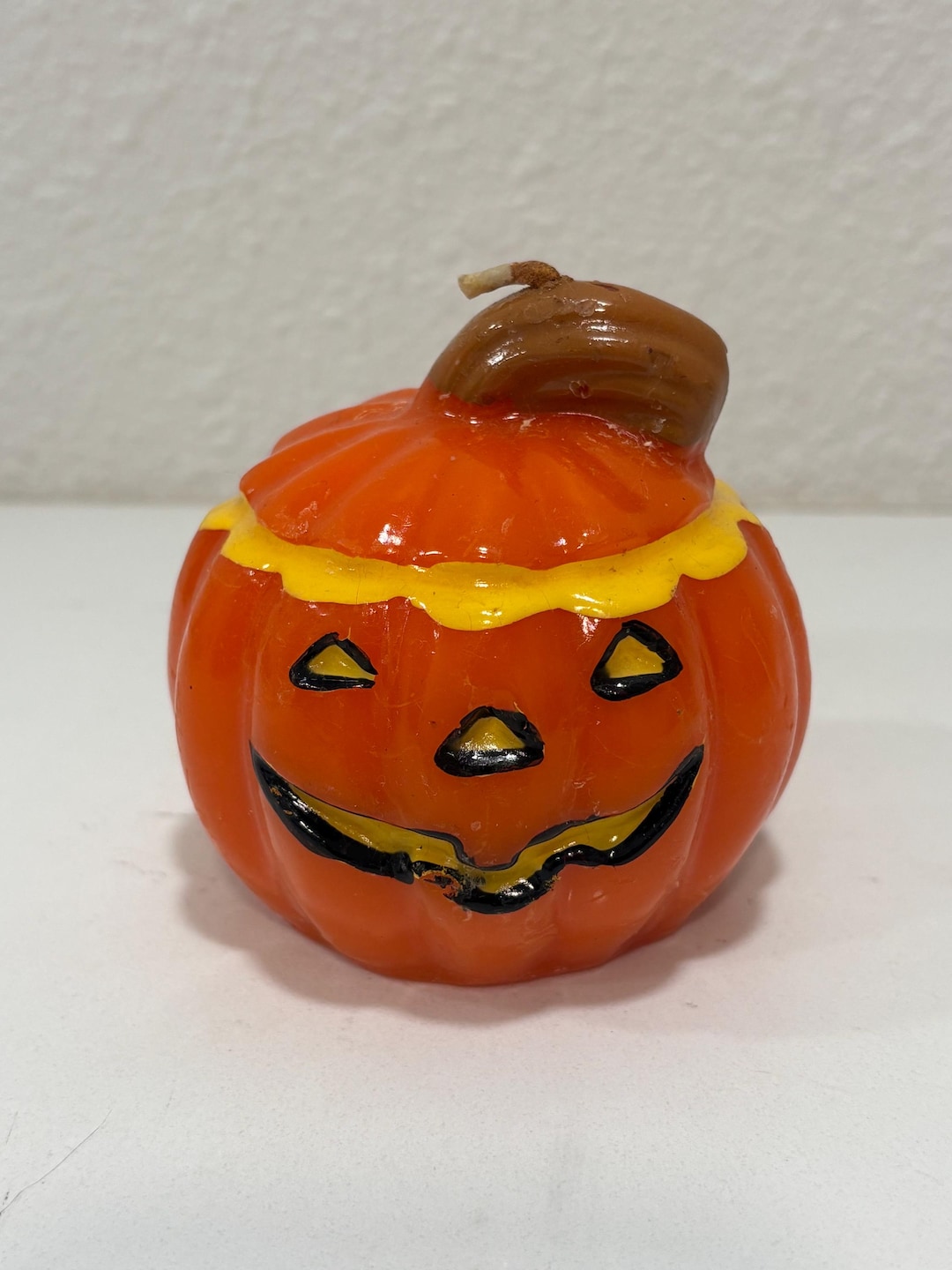Vintage Halloween Jack O Lantern Pumpkin Candle - Etsy