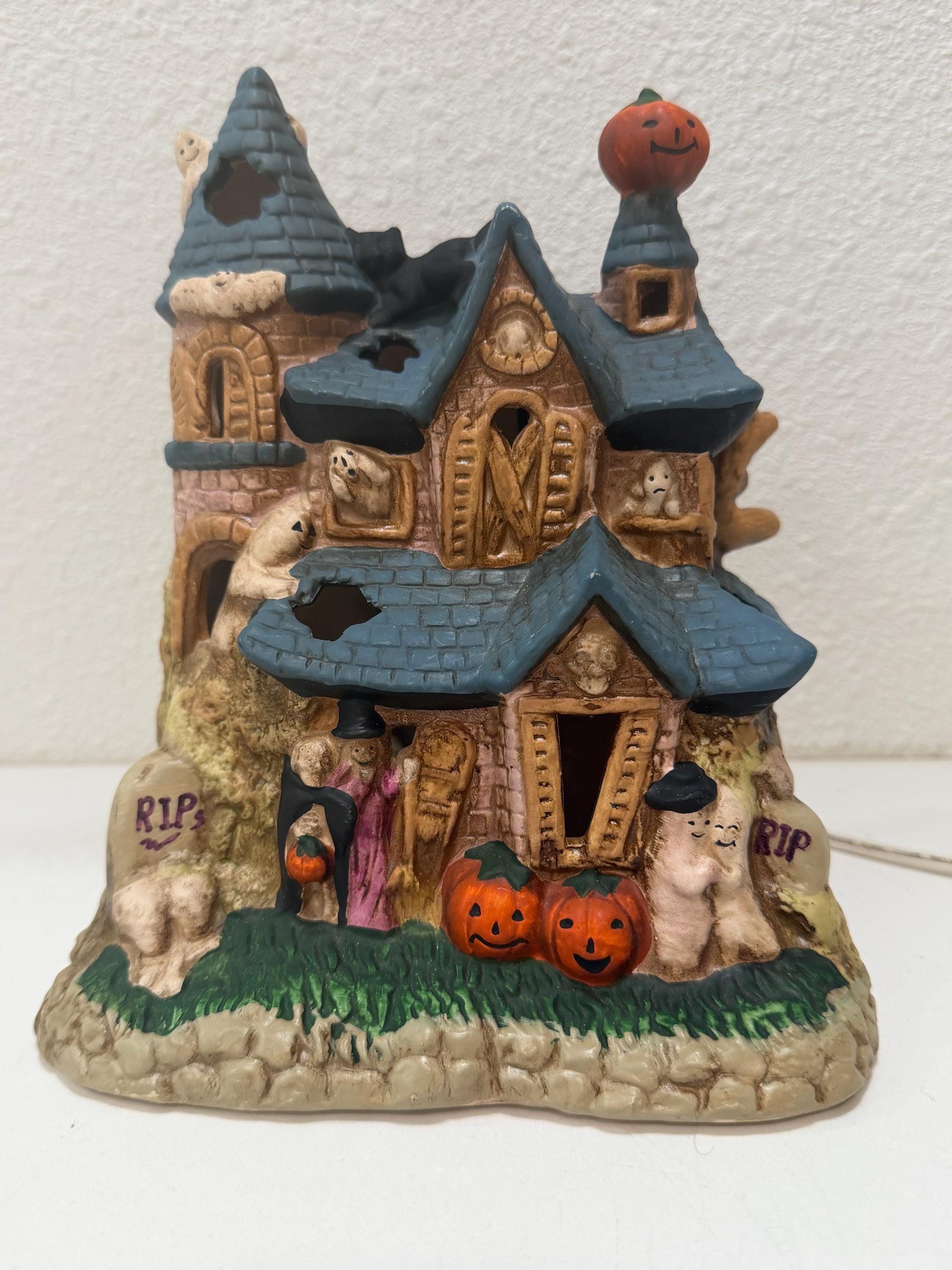 Vintage Ceramic Haunted House - Etsy