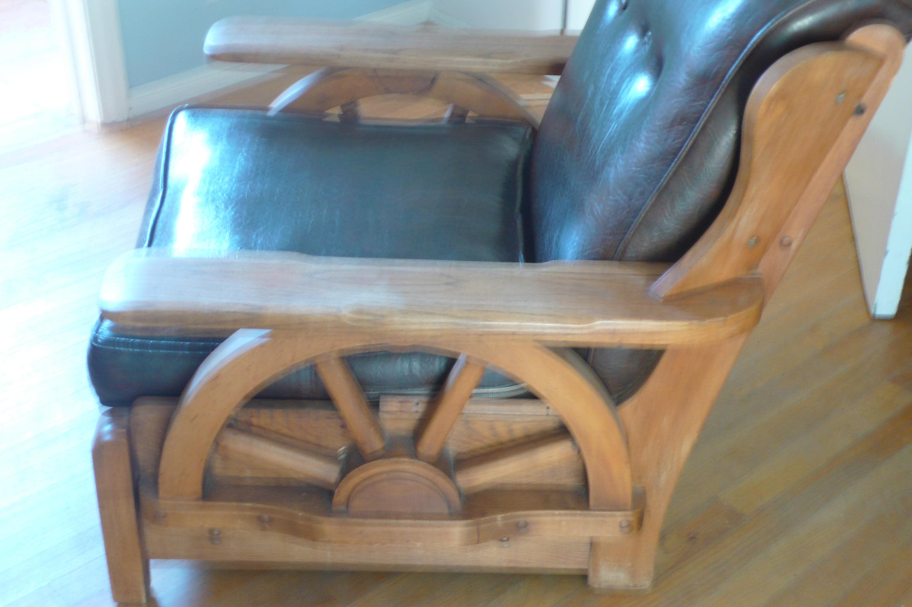 Vintage Wagon Wheel chair Etsy