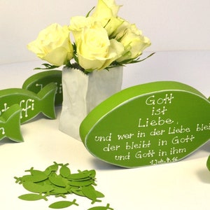 Table decoration set for confirmation,baptism, communion,fish, confirmation image 1