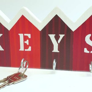 Haus-Schlüsselbrett aus Holz Hakenleiste Home Keys Eingang Flur Schlüssel Garderobe Deko Wohndekor Bild 2
