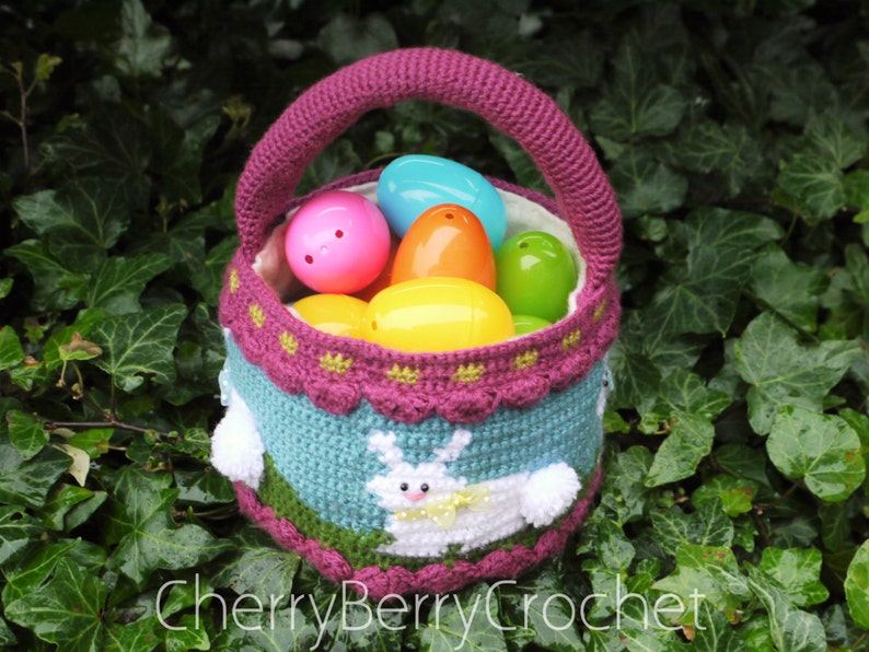 Easter Bunny Basket PDF Crochet Pattern image 2