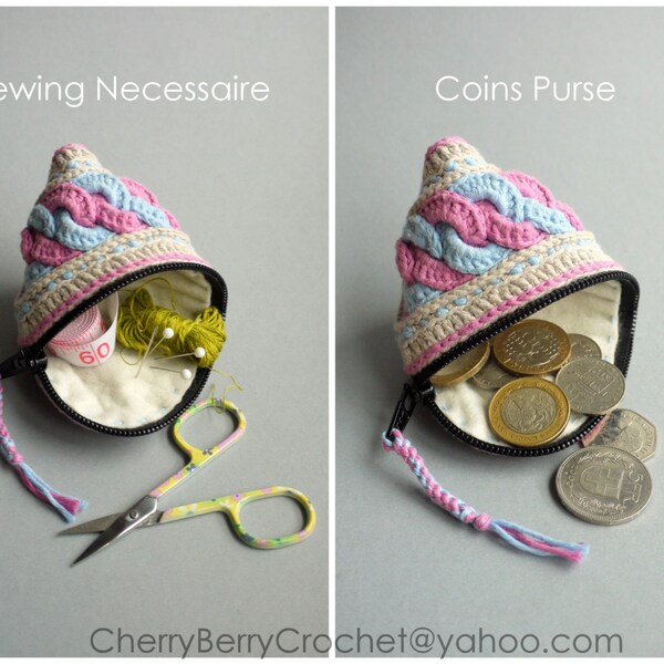 Coins Purse or Sewing Necessaire 2 Crochet Pattern