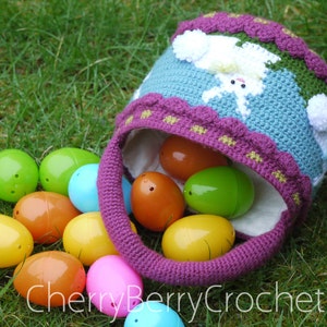 Easter Bunny Basket PDF Crochet Pattern image 1