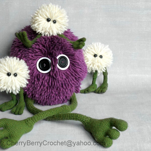 Quasi-Boo fluffy monster PDF Crochet Toy Pattern