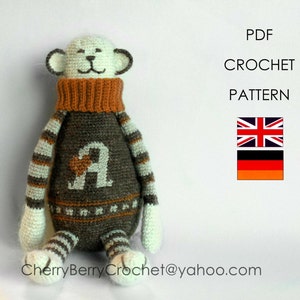 Personalized Teddy Bear PDF crochet pattern