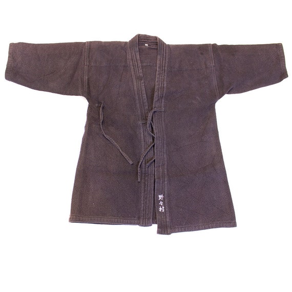 Vintage Indigo Kendo Jacket with Sashiko Stitching