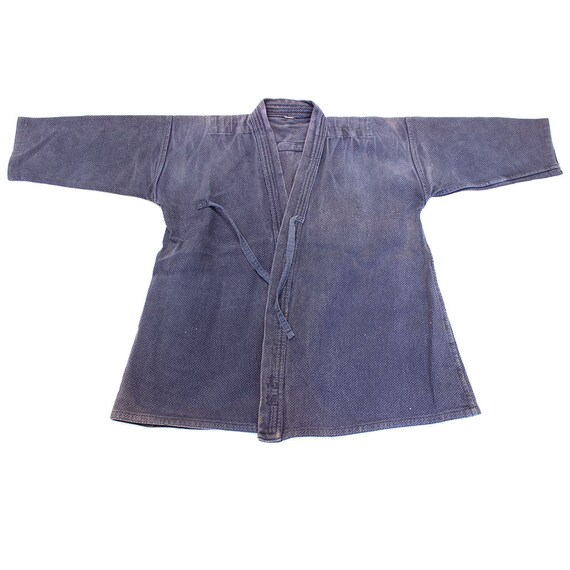Vintage Indigo Kendo Jacket with Sashiko Stitching