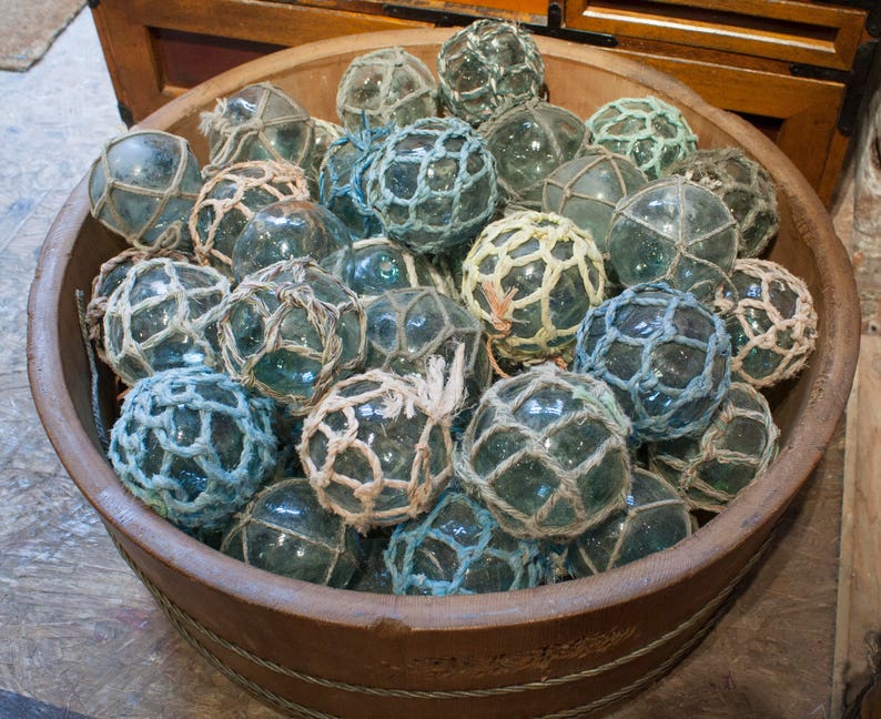 50 Vintage Handblown Japanese Glass Fishing Floats 4 Etsy
