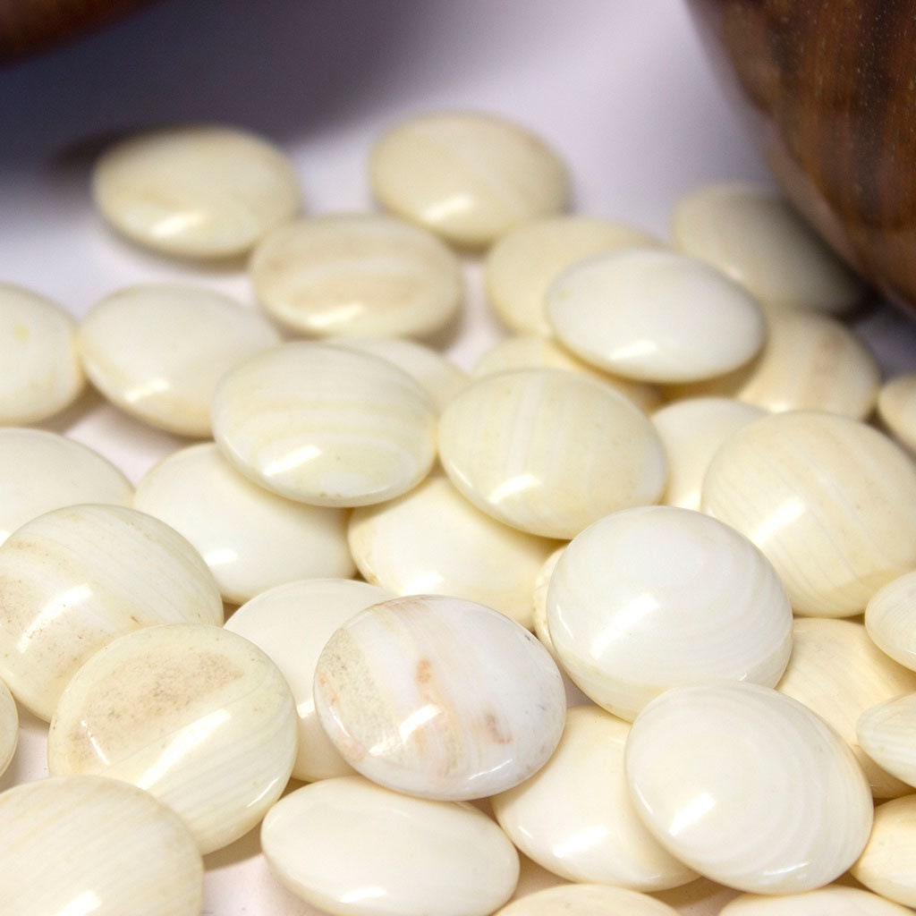 Japanese Go Stones Clam white177 & Black slate177 Etsy