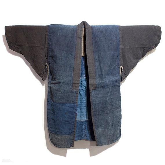 Japanese Boro Patchwork Indigo Coat