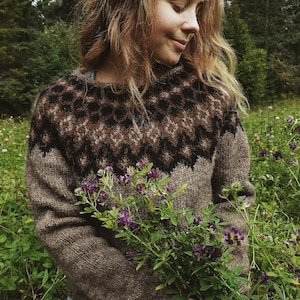 PDF Pangur Ban Icelandic Sweater Pattern // Original WoodFolk Patterns