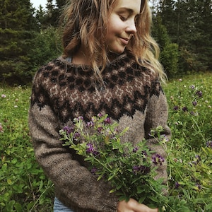 PDF Pangur Ban Icelandic Sweater Pattern // Original WoodFolk Patterns