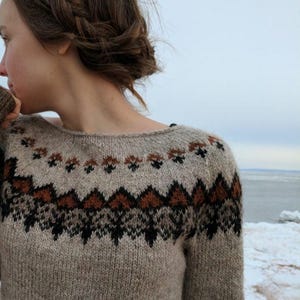 PDF PATTERN - Folkloric Lopi Sweater Pattern - 8 Sizes