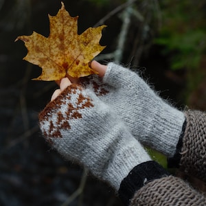 PDF PATTERN Foxtail Fingerless Mittens // Woodfolk Original Pattern // Size S M L XL image 8