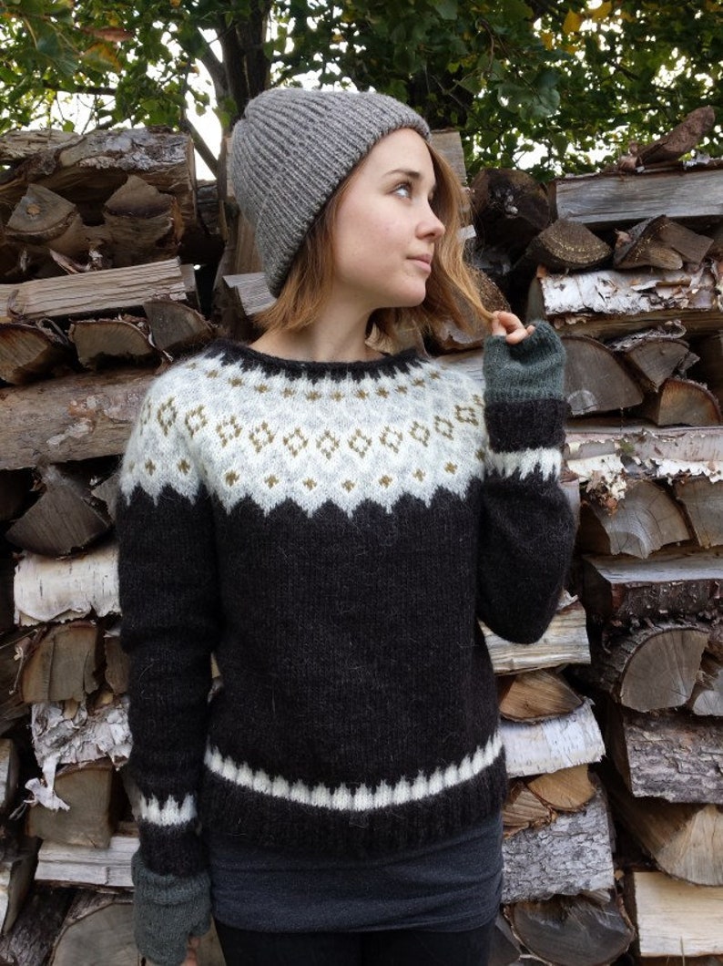 PDF Pangur Ban Icelandic Sweater Pattern // Original Woodfolk - Etsy