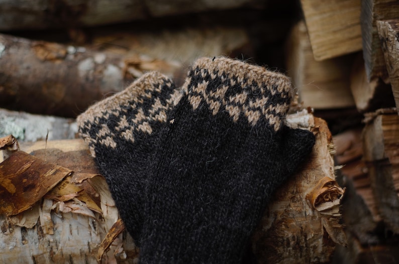 PDF PATTERN Foxtail Fingerless Mittens // Woodfolk Original Pattern // Taille S M L XL image 6