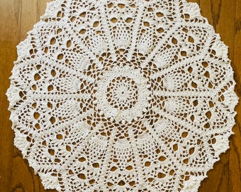 Crochet doily new large white hand-crocheted doilie